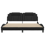 Bed Frame "Viana" with LED without Mattress Black 180x200 cm