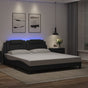 Bed Frame "Viana" with LED without Mattress Black 180x200 cm