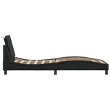 Bed Frame with LED without Mattress "Zadar" Black 107x203 cm