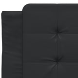 Bed Frame with LED without Mattress "Zadar" Black 107x203 cm