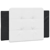 Bed Frame with LED without Mattress "Zadar" Black and White 107x203 cm