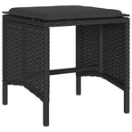 6 Piece Garden Sofa Set with Cushions Black Poly Rattan