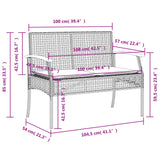 5 Piece Garden Dining Set with Cushions Black Poly Rattan - Low Angle