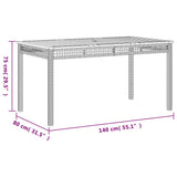 5 Piece Garden Dining Set with Cushions Black Poly Rattan - Extra Image
