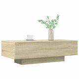 Coffee Table Sonoma Oak 100x49.5x31 cm Engineered Wood - Side View