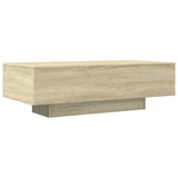 Coffee Table Sonoma Oak 100x49.5x31 cm Engineered Wood - Rear View