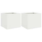 Planters 2 pcs White 32x30x29 cm Steel