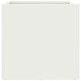Planters 2 pcs White 32x30x29 cm Steel - Rear View