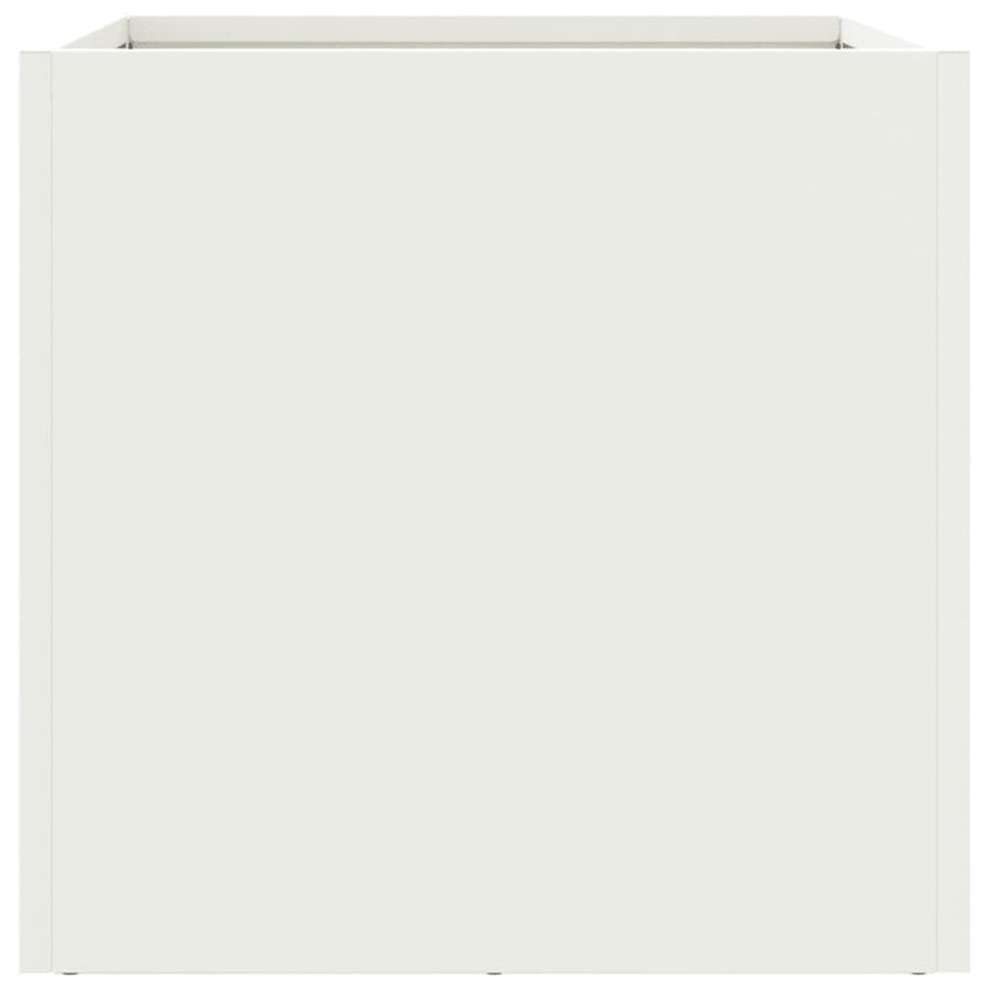 Planters 2 pcs White 32x30x29 cm Steel