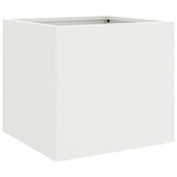 Planters 2 pcs White 32x30x29 cm Steel - Close-Up Angle