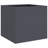 Planters 2 pcs Anthracite 32x30x29 cm Steel - Close-Up Angle