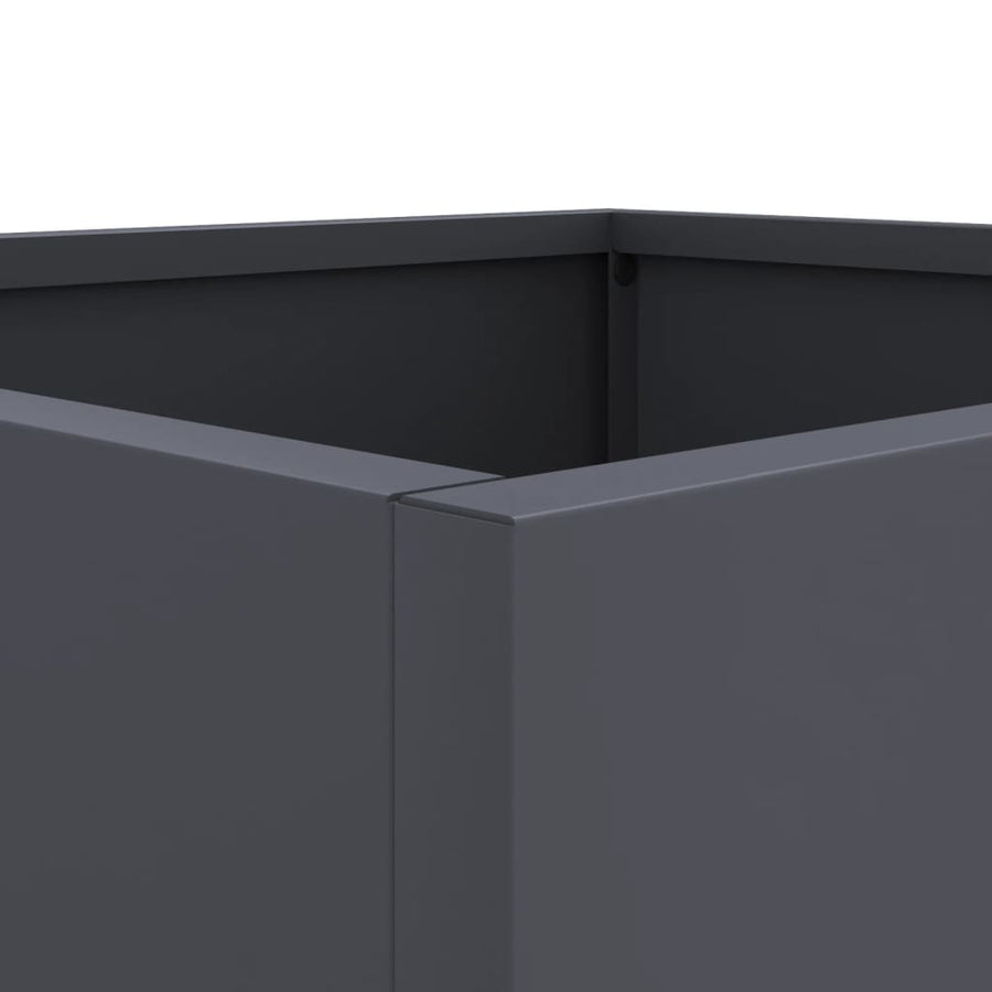 Planters 2 pcs Anthracite 32x30x29 cm Cold-rolled Steel