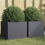 Planters 2 pcs Anthracite 32x30x29 cm Cold-rolled Steel