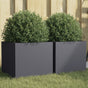 Planters 2 pcs Anthracite 32x30x29 cm Cold-rolled Steel