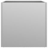 Planters 2 pcs Silver 32x30x29 cm Galvanised Steel - Rear View