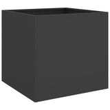 Planters 2 pcs Black 42x40x39 cm Steel - Top-Down View