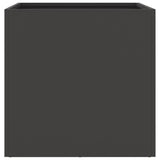 Planters 2 pcs Black 42x40x39 cm Steel - Rear View