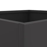 Planters 2 pcs Black 42x40x39 cm Steel - Low Angle