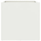 Planter White 42x40x39 cm Steel - 45-Degree Angle