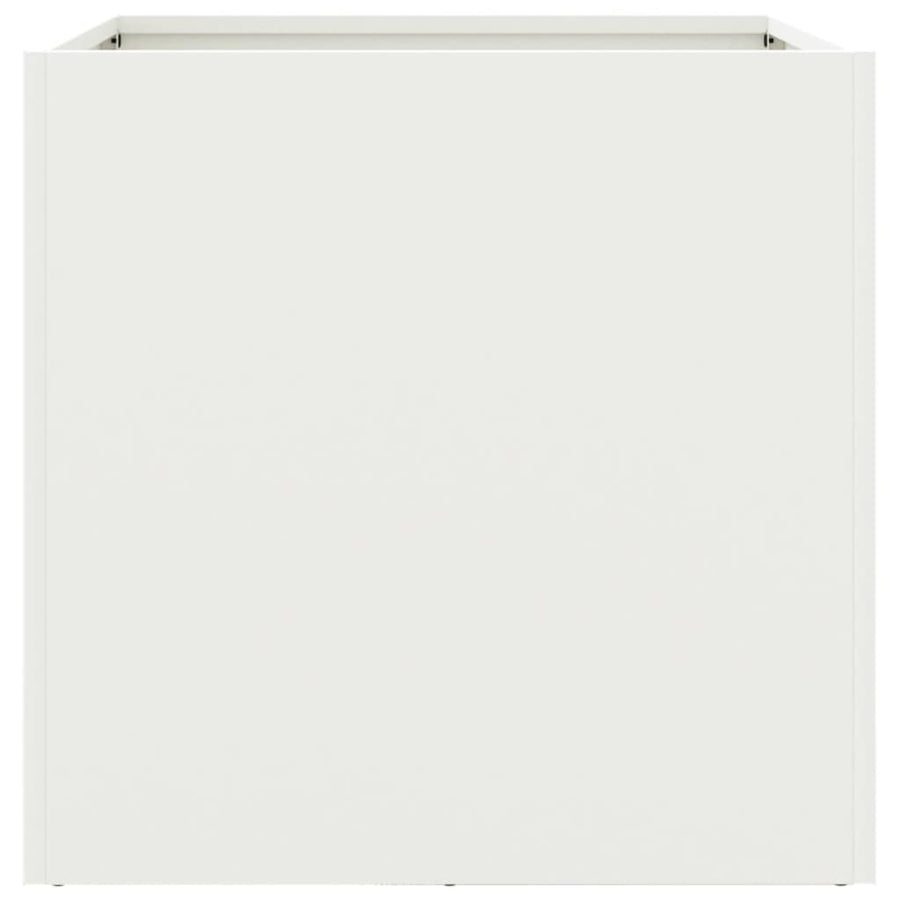 Planters 2 pcs White 42x40x39 cm Steel