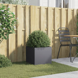Planter Anthracite 42x40x39 cm Steel - Side View