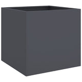 Planter Anthracite 42x40x39 cm Steel - Rear View