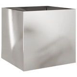 Planters 2 pcs Silver 42x40x39 cm Stainless Steel - Top-Down View