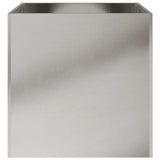 Planters 2 pcs Silver 42x40x39 cm Stainless Steel - Rear View