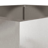 Planters 2 pcs Silver 42x40x39 cm Stainless Steel - Low Angle