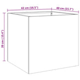 Planters 2 pcs Silver 42x40x39 cm Stainless Steel - Extra Image