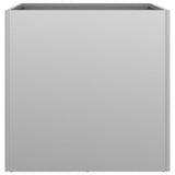 Planters 2 pcs Silver 42x40x39 cm Galvanised Steel - Rear View