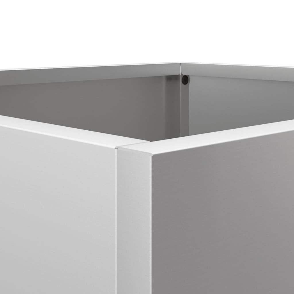 Planters 2 pcs Silver 42x40x39 cm Galvanised Steel