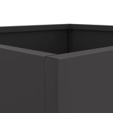 Planter Black 49x47x46 cm Steel - Low Angle
