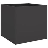 Planters 2 pcs Black 49x47x46 cm Steel - Close-Up Angle