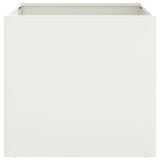 Planter White 49x47x46 cm Steel - 45-Degree Angle