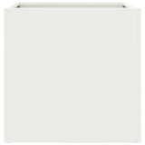 Planter White 49x47x46 cm Steel