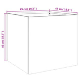 Planter White 49x47x46 cm Steel