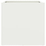 Planters 2 pcs White 49x47x46 cm Steel