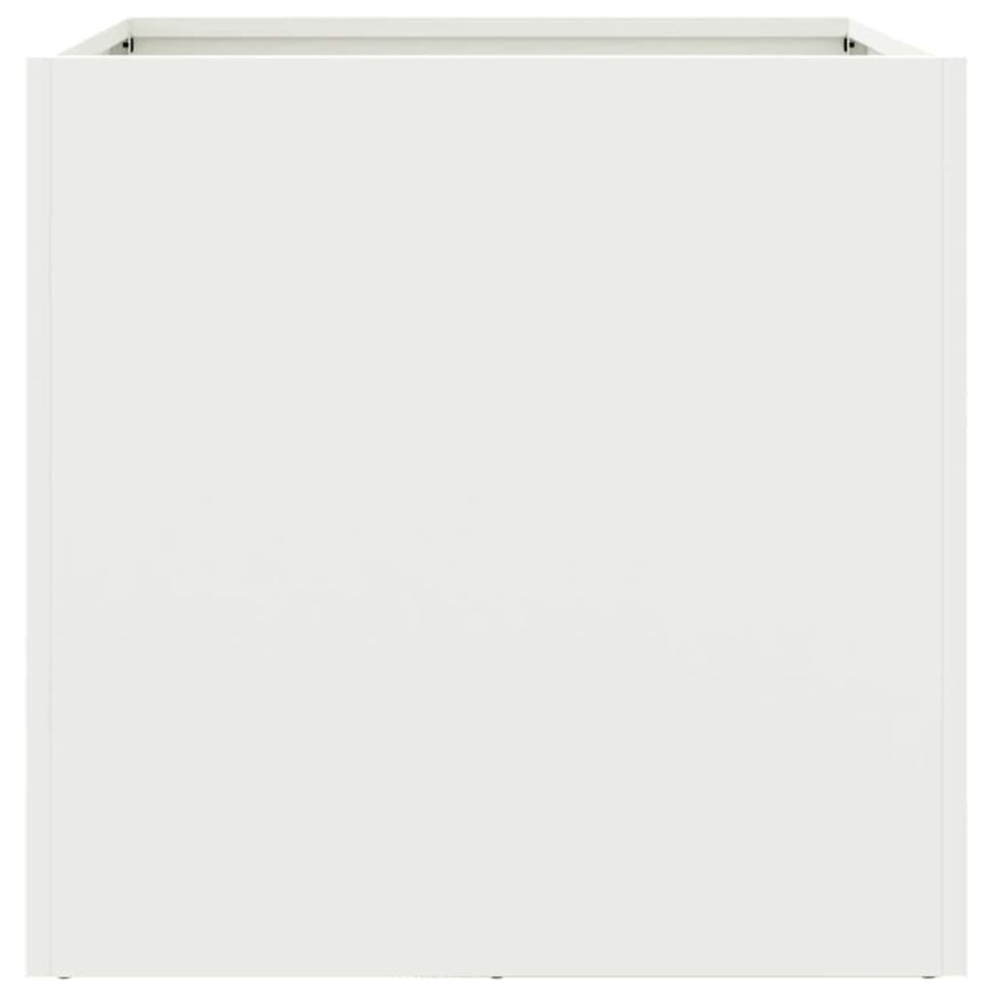 Planters 2 pcs White 49x47x46 cm Steel