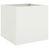 Planters 2 pcs White 49x47x46 cm Steel