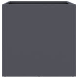 Planters 2 pcs Anthracite 49x47x46 cm Steel - Rear View