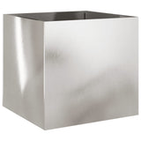 Planters 2 pcs Silver 49x47x46 cm Stainless Steel