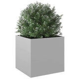 Planter Silver 49x47x46 cm Galvanised Steel - Top-Down View