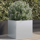 Planter Silver 49x47x46 cm Galvanised Steel