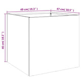 Planters 2 pcs Silver 49x47x46 cm Galvanised Steel