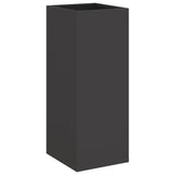 Planter Black 32x29x75 cm Steel - Front View