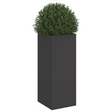 Planter Black 32x29x75 cm Steel - Top-Down View