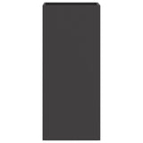 Planter Black 32x29x75 cm Steel - Rear View