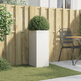 Planter White 32x29x75 cm Steel - Side View