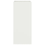 Planter White 32x29x75 cm Steel - Rear View